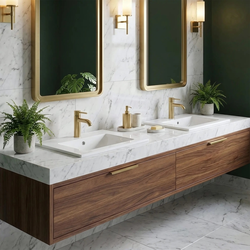 REA-U0786 - Upotettava pesuallas DAFNE 47x62 cm keraaminen/kiiltävä valkoinen