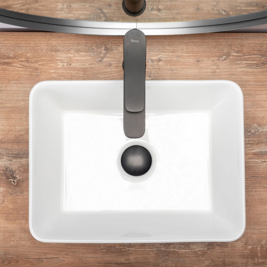 REA-U0952 - Tason päälle asennettava pesuallas ANITA MINI 31x41 cm keramiikka/kiiltävä valkoinen