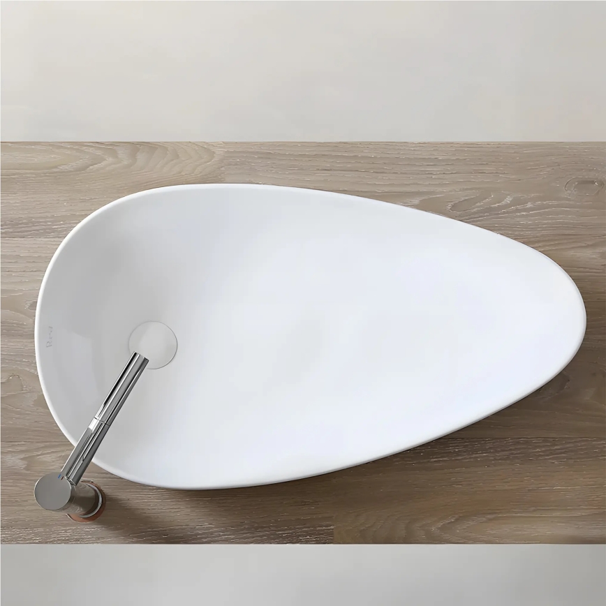 REA-U1500 - Tason päälle asennettava pesuallas GRETA 42,5x77 cm keramiikka/kiiltävä valkoinen