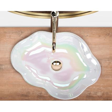 REA-U3309 - PEARL tason päälle asennettava pesuallas 38x50,5 cm, keramiikka/monivärinen
