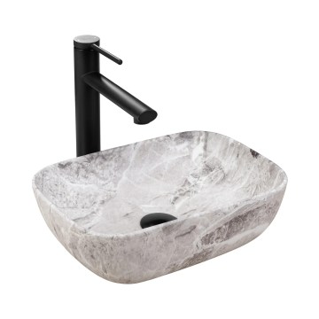 REA-U3321 - Pöytätason pesuallas BELINDA MINI 25x36 cm keramiikka/harmaa/kiven jäljitelmä