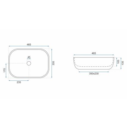 REA-U3801 - LIVIA tasoallas 33,5x46,5 cm keramiikka/harmaa/kivijäljitelmä