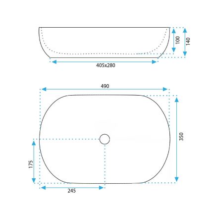 REA-U4591 - LISA tasoallas 35x49 cm keramiikka/kiiltävä kermanvärinen