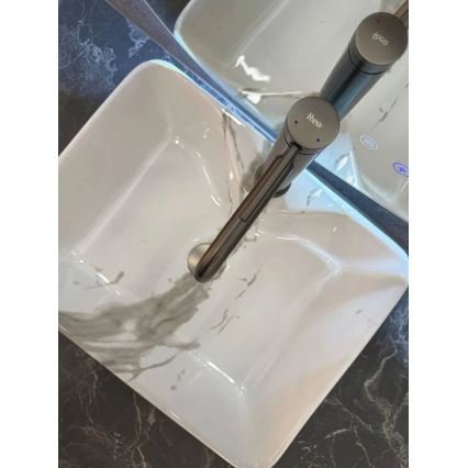 REA-U5052 - Tasoallas KELLY 38 x 49 cm keraaminen/valkoinen/marmorikuviointi