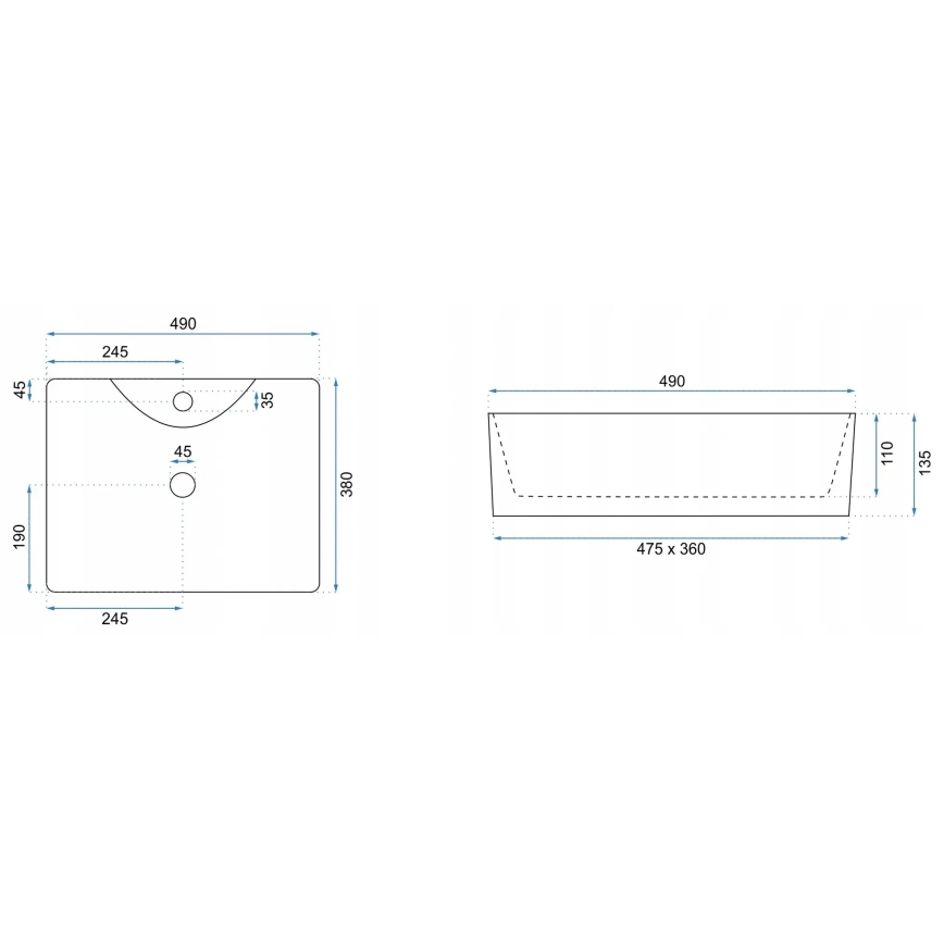 REA-U5052 - Tasoallas KELLY 38 x 49 cm keraaminen/valkoinen/marmorikuviointi