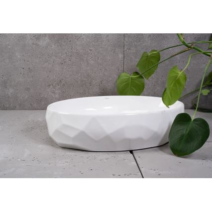 REA-U5660 - Pöytätason pesuallas MAYA 39x60 cm keramiikka/kiiltävä valkoinen