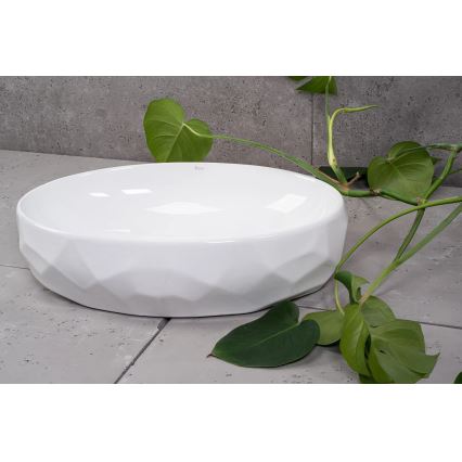 REA-U5660 - Pöytätason pesuallas MAYA 39x60 cm keramiikka/kiiltävä valkoinen