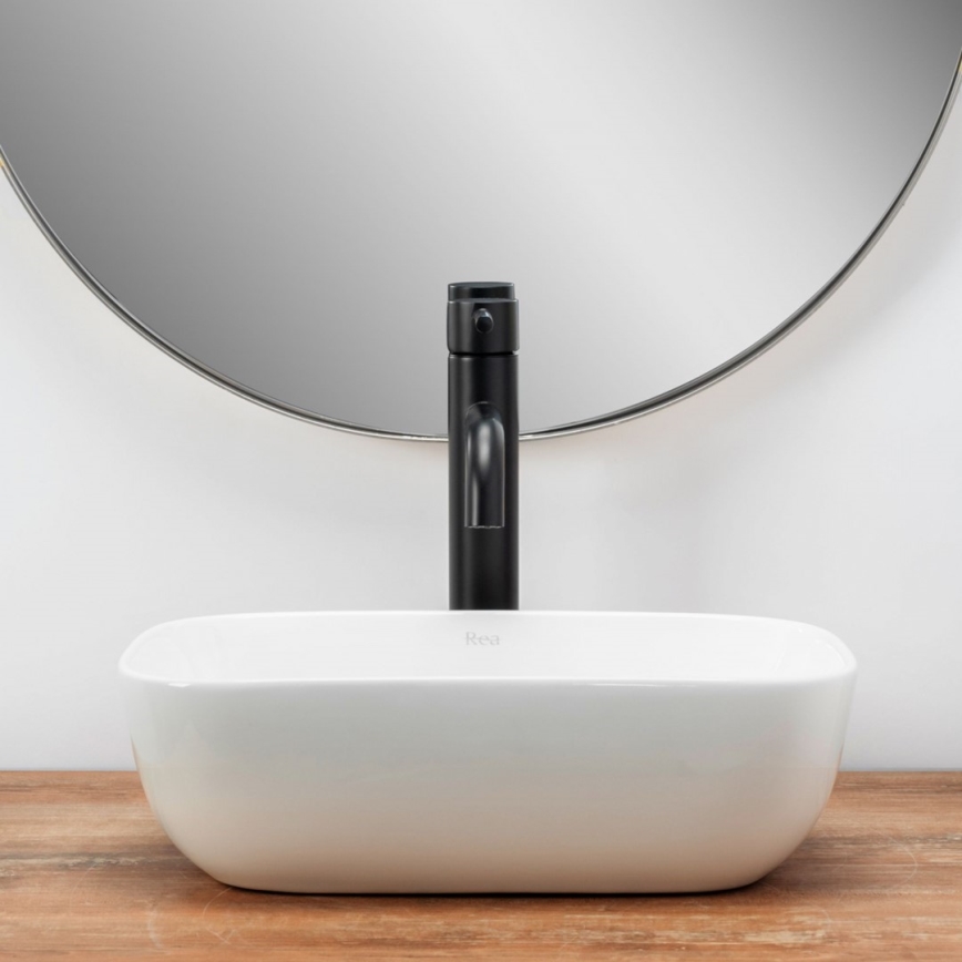 REA-U5667 - Tason päälle asennettava pesuallas BELINDA MINI 25x36 cm keraamiikka/kiiltävä valkoinen