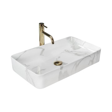 REA-U5896 - DENIS 35x61,5 cm pöytätason pesuallas keramiikka/marmorikuvio
