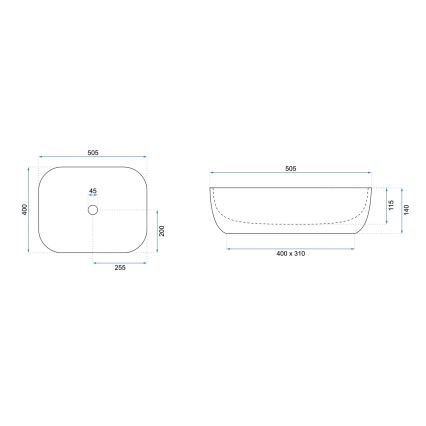 REA-U6300 - MONA SLIM tasoallas 40x50,5 cm keramiikka/kiiltävä valkoinen