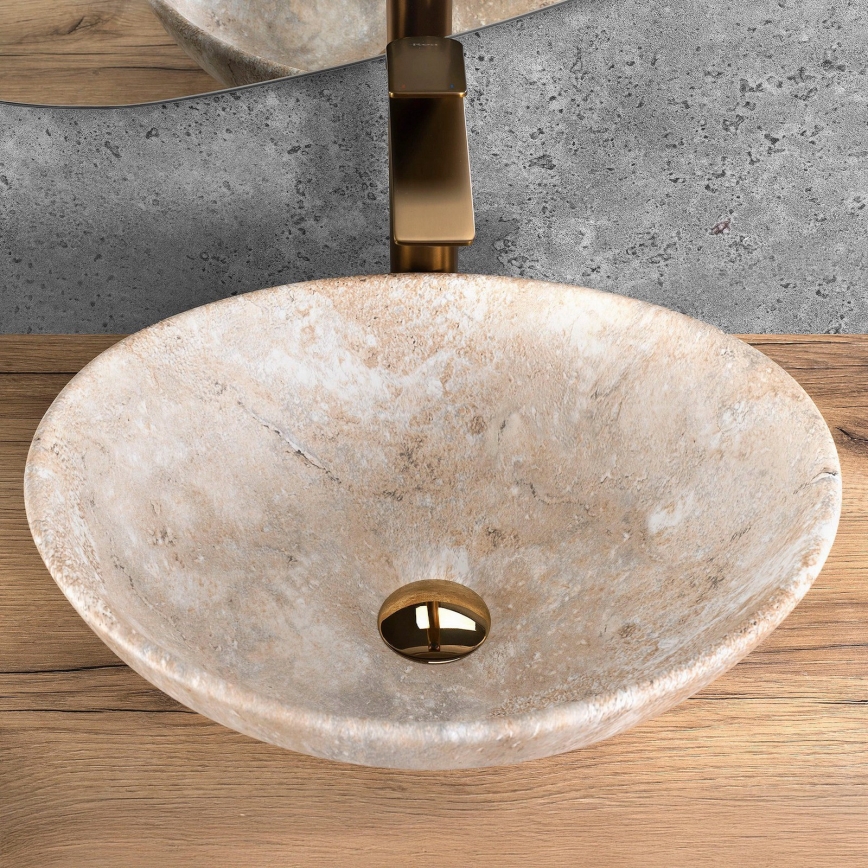 REA-U6361 - SOFIA-tasoallas 34,5x41 cm, keramiikka/beige/kivijäljitelmä