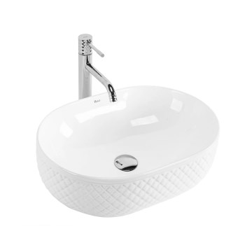 REA-U6366 - Tason päälle asennettava pesuallas OKTAWIA 35,5x50 cm keramiikka/valkoinen