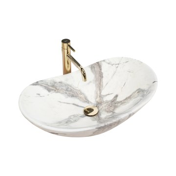 REA-U6502 - Pöytätason pesuallas ROYAL 36x60,5 cm keramiikka/marmorikuvio