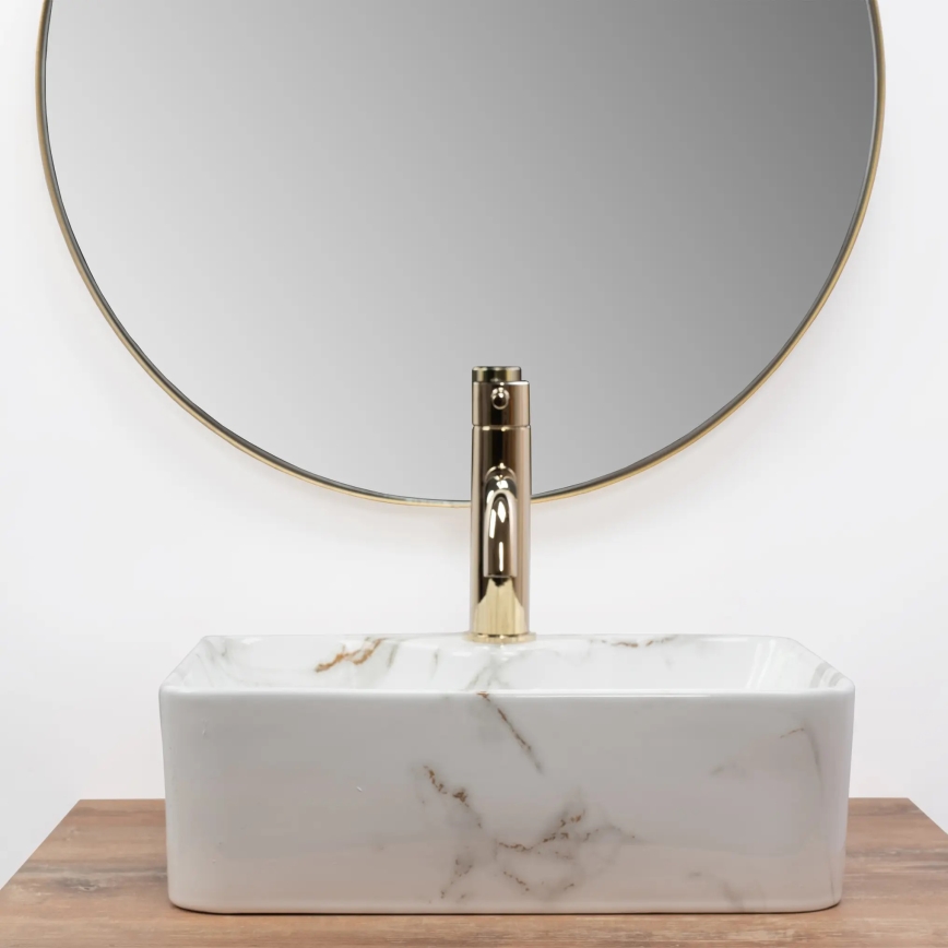 REA-U6504 - Tason päälle asennettava pesuallas KELLY MINI 31x41 cm, keraaminen/kivijäljitelmä