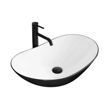 REA-U6600 - Pöytätason pesuallas ROYAL 36x62,5 cm keramiikka/valkoinen/musta