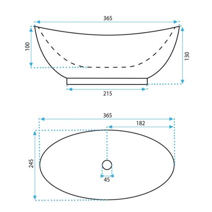 REA-U6803 - Tasoallas KATE 24,5x36,5 cm keramiikka/kiiltävä valkoinen