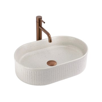 REA-U7342 - Pöytätasoallas VANDA 31x49 cm keramiikka/beige/kiven näköinen