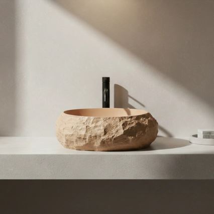 REA-U7348 - MIKA pöytätason pesuallas 38x50 cm oranssi/beige/kivikuosi