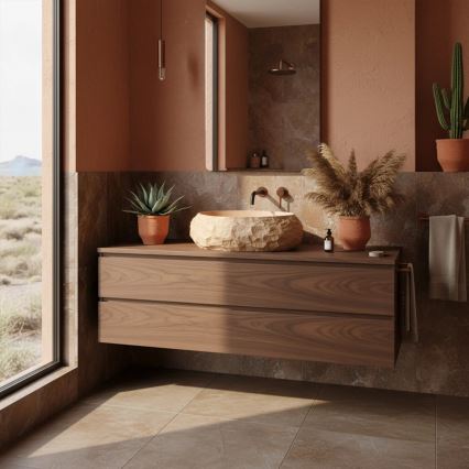 REA-U7348 - MIKA pöytätason pesuallas 38x50 cm oranssi/beige/kivikuosi