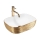 REA-U7422 - Pöytätason pesuallas BELINDA 33x46,5 cm keramiikka/valkoinen/kulta