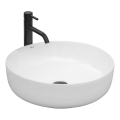 REA-U8493 - ELMA-tasoallas Ø 45 cm, keramiikka/kiiltävä valkoinen