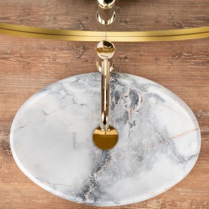 REA-U8567 - Pöytätasoallas LINDA 34x48,5 cm, keramiikka/marmorikuvio