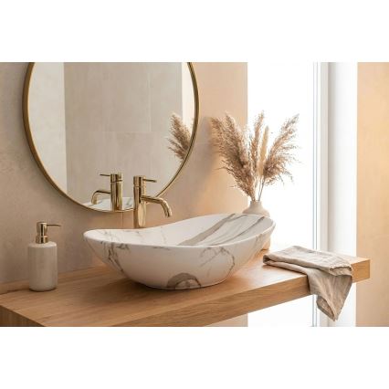 REA-U8598 - Pöytätason pesuallas ROYAL 36x60,5 cm keramiikka/marmorikuosi