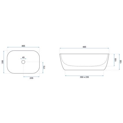 REA-U8736 - BELINDA-tasoallas 33,5x46,5 cm keramiikka/valkoinen/kultainen
