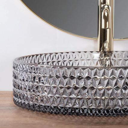 REA-U8880 - Tasoallas CRISTAL Ø 39 cm lasi/savunharmaa