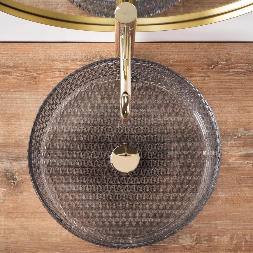 REA-U8880 - Tasoallas CRISTAL Ø 39 cm lasi/savunharmaa
