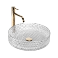 REA-U8881 - CRISTAL tasolle asetettava pesuallas, Ø 39 cm, kirkas lasi