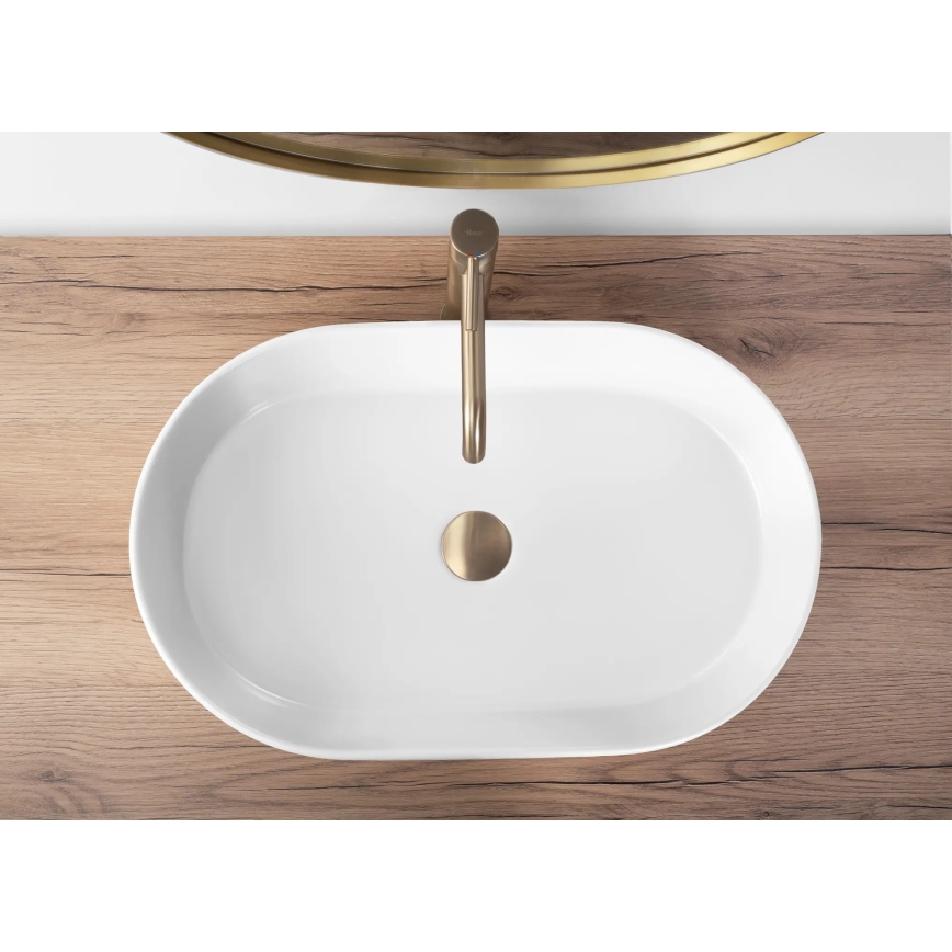 REA-U9657 - Tason päälle asennettava pesuallas NADIA 38,5x61 cm keramiikka/mattavalkoinen