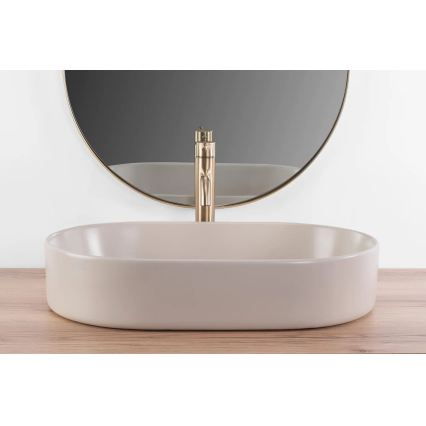 REA-U9661 - NADIA tasoon asennettava pesuallas 38,5x61 cm keramiikka/beige