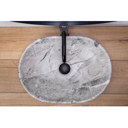 REA-U9888  - Pöytätason pesuallas LARA 35x48,5 cm keramiikka/kivijäljitelmä