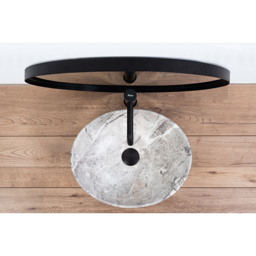 REA-U9908 - SOFIA pöytätason pesuallas 34,5x41 cm keramiikka/kivijäljitelmä