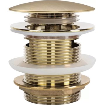 REA-W2005 - Ammeen tyhjennysventtiili CLICK-CLACK, halkaisija 7 cm, harjattu kulta