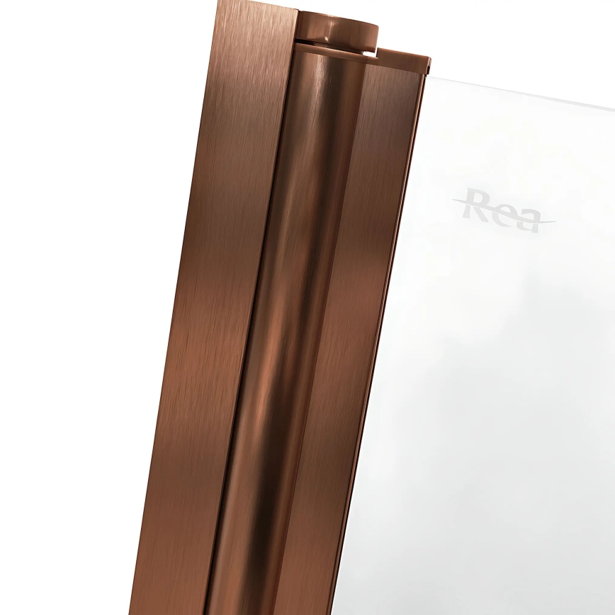 REA-W5696 - Taittuva kylpyammeen suojalasi AGAT 140×80 cm harjattu kupari/kirkas