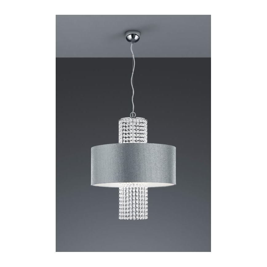 Reality - Kattokruunu johdossa KING 3xE14/28W/230V hopea