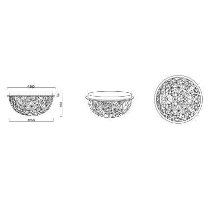 Reality - Kattovalo TRITON 3xE14/10W/230V