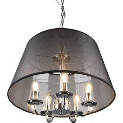 Reality - LED-kattokruunu CIMA ketjulla 5xE14/40W/230V musta