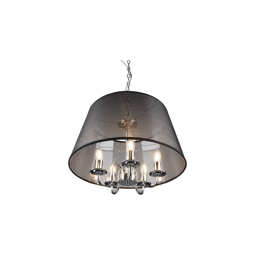 Reality - LED-kattokruunu CIMA ketjulla 5xE14/40W/230V musta