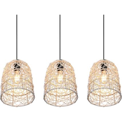 Reality - Riippuvalaisin johdolla LOVIS 3xE27/40W/230V musta