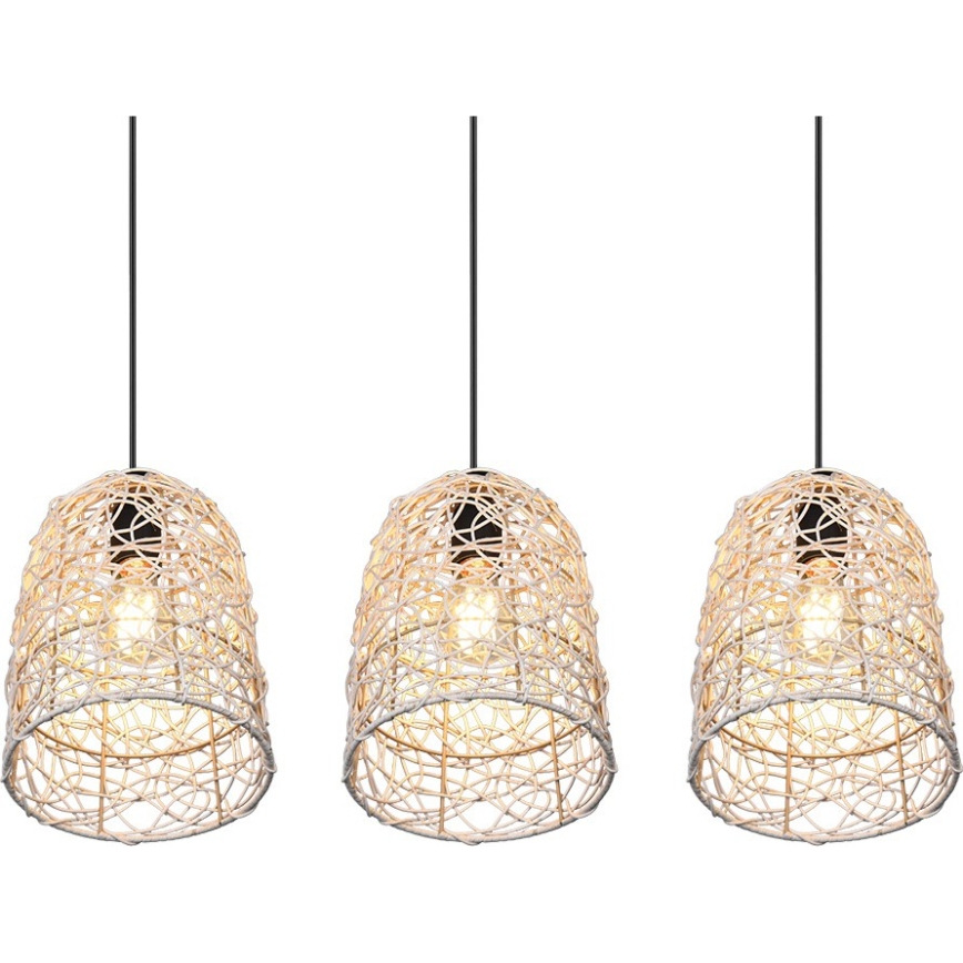 Reality - Riippuvalaisin johdolla LOVIS 3xE27/40W/230V musta