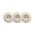 Reblig - Kolmoispistorasia retrotyylinen kotikäyttöön kehyksellä 230V beige