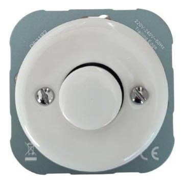 Reblig - posliininen kehyksetön retrohimmennin 250V/10A valkoinen