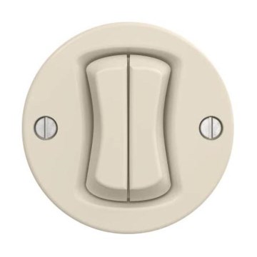 Reblig - Retro kaksiosainen porraskytkin ilman kehystä nro 6+6 beige