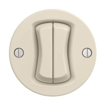 Reblig - Retro kehyksetön 5-paikkainen kytkin, beige
