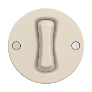 Reblig - Retro, kehyksetön yksinapainen kytkin, nro 1, beige