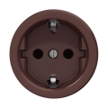 Reblig - Retro kotipistorasia ilman kehystä SCHUKO 230V/16A ruskea