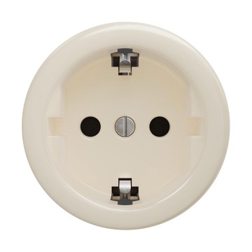 Reblig - Retro pistorasia ilman kehystä SCHUKO 230V/16A beige